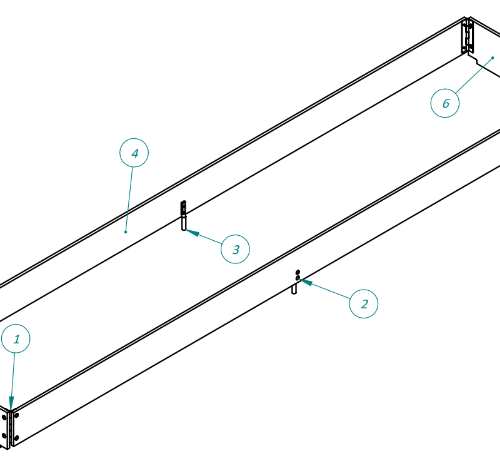 Fotlist i finer, sammenleggbar, smal - 2,5 m lengde